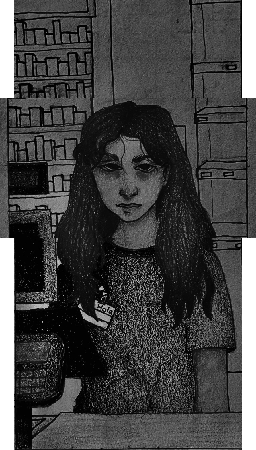 Sketch I did of my 4th painting in the Grief series, titled Anger.